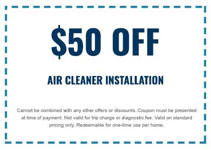 discount coupon on air cleaner installation